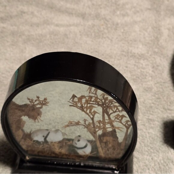 PANDA Bear Cork Art Diorama Peoples Republic China VTG 30s Hand Crafted Art 7" - Picture 4 of 10